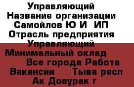 Управляющий › Название организации ­ Самойлов Ю.И, ИП › Отрасль предприятия ­ Управляющий › Минимальный оклад ­ 35 000 - Все города Работа » Вакансии   . Тыва респ.,Ак-Довурак г.
